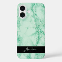 Mint Green Polished Marble Stone with Name