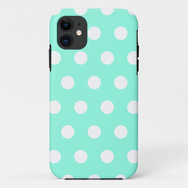 Mint Green Polka Dot iPhone 5 Case (Back)