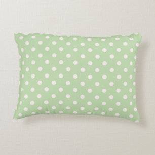Mint Green Polka Dot Pillow