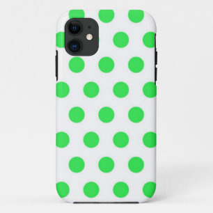 Mint Green Polka Dots iPhone 11 Case