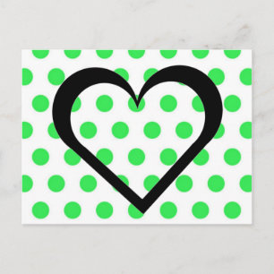 Mint Green Polka Dots Postcard