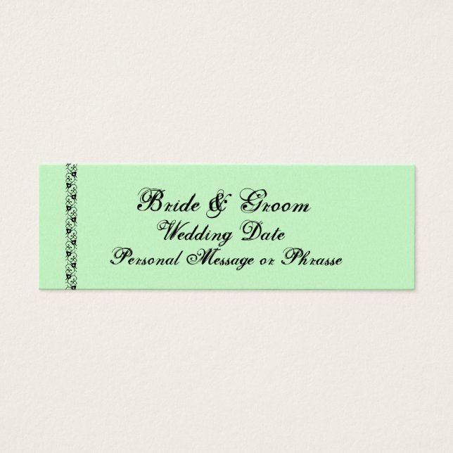 MINT GREEN Reminder Insert  - WEDDING Invitation (Front)