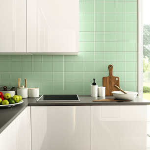 Mint Green (Retro Kitchen and Bathroom) Square Ceramic Tile