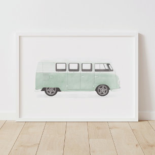 Mint Green Retro Van Nursery Decor