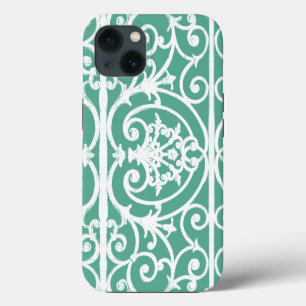 Mint green scrollwork pattern Case-Mate iPhone cas 13 Case
