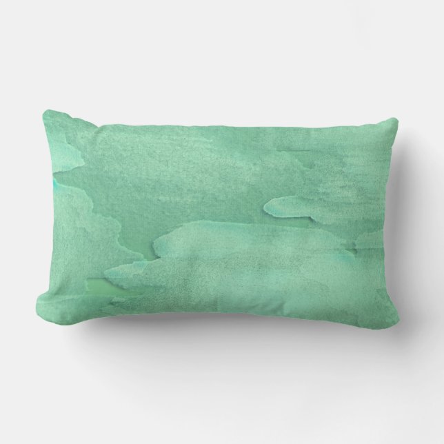 Mint Green Sea Textured Pillow (Front)