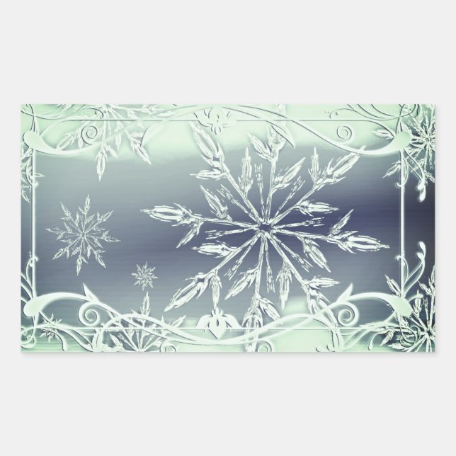Mint green snowflake sticker (Front)