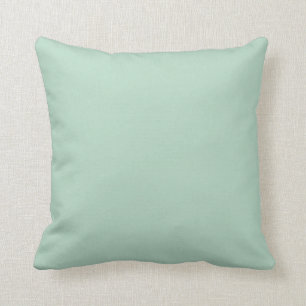Mint green solid light fern natural  cushion