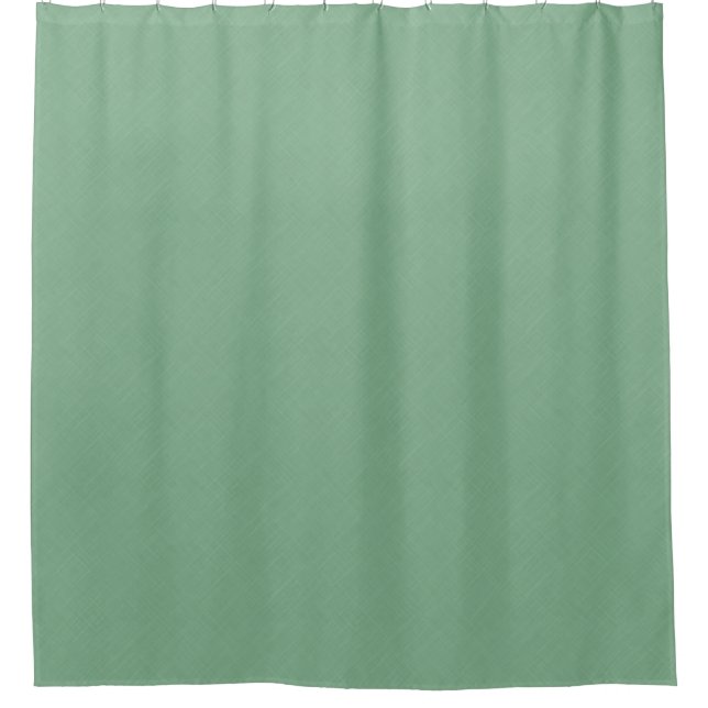 Mint green solid textured  shower curtain (Front)