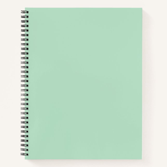 Mint Green Spiral Notebook for Stylish Notes (Front)