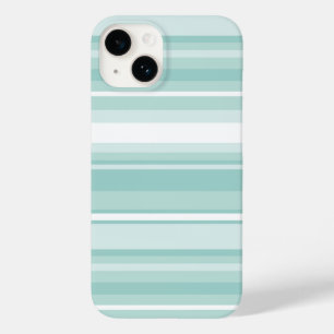 Mint green stripes Case-Mate iPhone 14 case