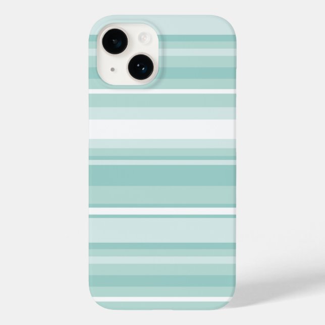 Mint green stripes Case-Mate iPhone case (Back)