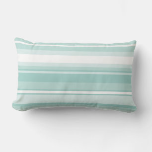 Mint green stripes lumbar cushion