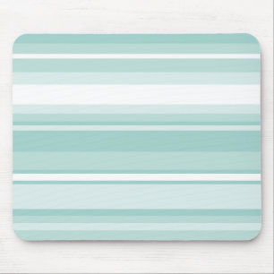 Mint green stripes mouse pad