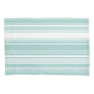 Mint green stripes pillowcase