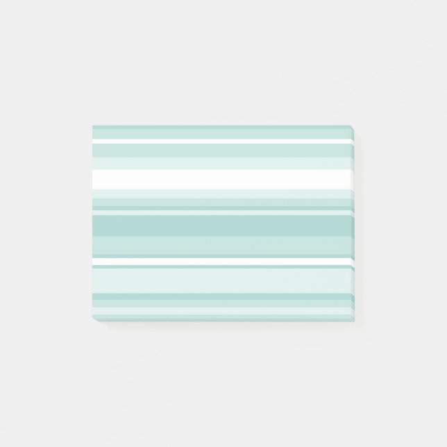 Mint green stripes post-it notes (Front)
