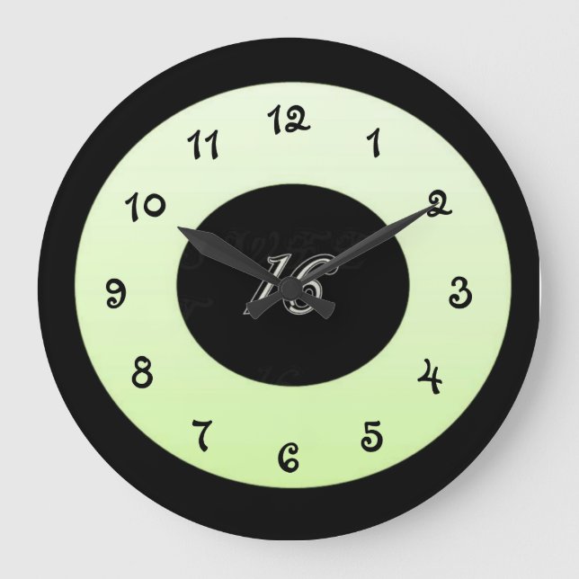 Mint Green Sweet 16 Large Clock (Front)