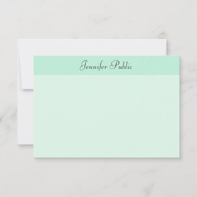 Mint Green Template Elegant Handwritten Script (Front)
