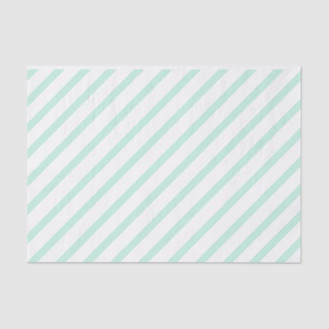Mint Green Tissue Paper with Stripes (Front)