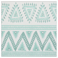 Mint-Green Tribal Geometric Pattern
