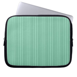 Mint Green Vertical Stripes Laptop Sleeve