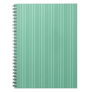 Mint Green Vertical Stripes Notebook