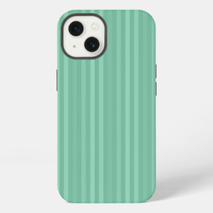 Mint Green Vertical Stripes Pattern iPhone Case