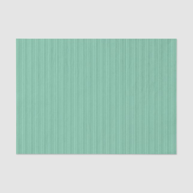Mint Green Vertical Stripes Pattern Tissue Paper (Front)