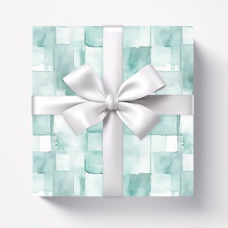 Mint Green Watercolor Abstract  Wrapping Paper