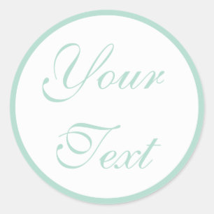 Mint Green Wedding Envelope Seals with Custom Text