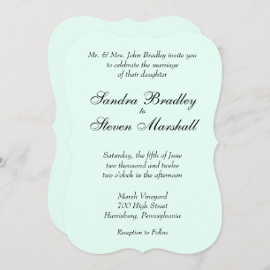 Mint Green Wedding Invitation