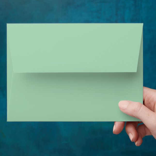 Mint Green Wedding Matching Envelope (Hand)