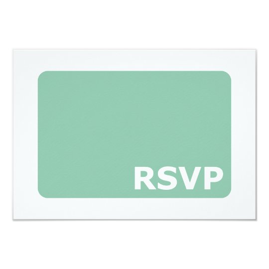 Mint Green Wedding RSVP Card