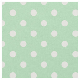 Mint Green & White Dots   Fabric