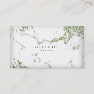 Mint Green White Grey Carrara Marble Appointment Card