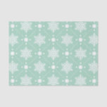 Mint Green White Snowflakes Christmas Pattern Tissue Paper<br><div class="desc">Festive Mint Green and white snowflakes christmas pattern on  tissue paper</div>