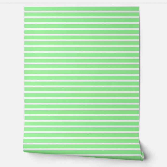 Mint Green White Stripe Light Elegant Custom Colou Wallpaper (Unrolling)