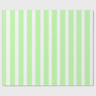 Mint Green & White Vertical Stripe Wrapping Paper