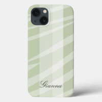 Mint Green White Zebra Stripes
