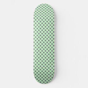 Mint Green with Grey Polka Dots by Shirley Taylor Skateboard