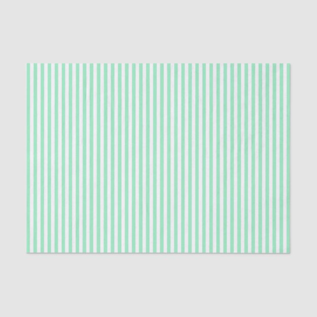 Mint Green with White Striped Tissue Paper (Front)