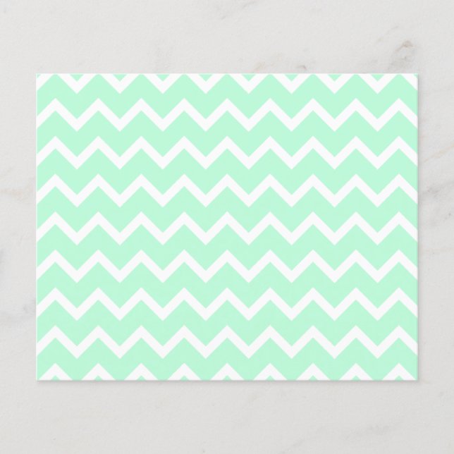 Mint Green Zigzag Chevron Stripes. (Front)