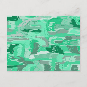 Mint Greenery Abstract  Postcard