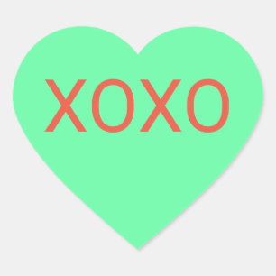 Mint Heart Candy Heart Sticker
