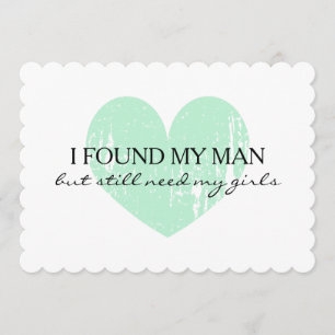 Mint heart Will you be my bridesmaid request cards