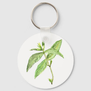 Mint herb key ring