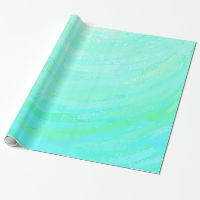 Mint Ice Blue Wrapping Paper (Unrolled)