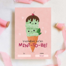 Mint Ice Cream Classroom Valentine 