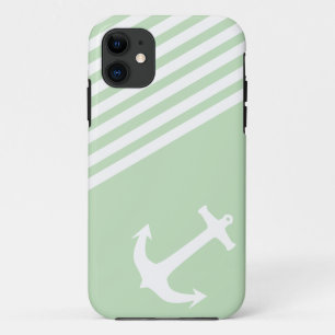Mint Ice Cream Green Nautical iPhone 11 Case