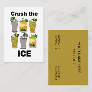 Mint Julep Cocktail Crush The Ice Business Card